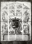 94466 Afbeelding van een ontwerp voor een gebrandschilderd raam in de Nederlands-hervormde kerk te Polsbroek (gemeente ...